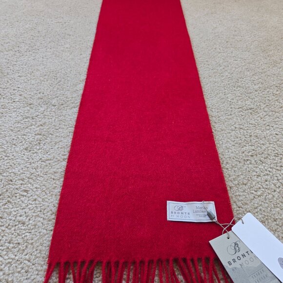 NWT Bronte by Abraham Moon Red Merino Wool Scarf - Picture 3 of 14